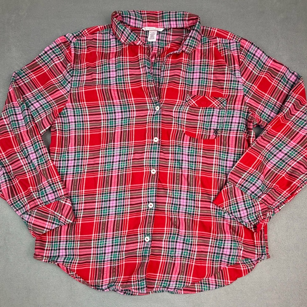 Victoria Secret’s Red Plaid Pajama Top
